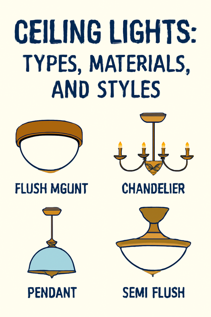 Ceiling Lights: Types, Materials, and Styles